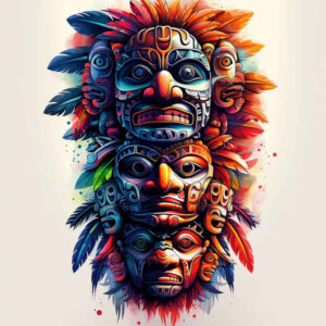 native-ethnic-motif – tattoo design ideas free ai generated – neotraditional-clean-fill – for-ribs – Gallery: other-native-americans-inkby-ai