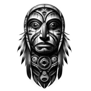 native-feather-patterns – tattoo design ideas free ai generated – realism-visual-accuracy – for-knee – Gallery: other-native-americans-inkby-ai