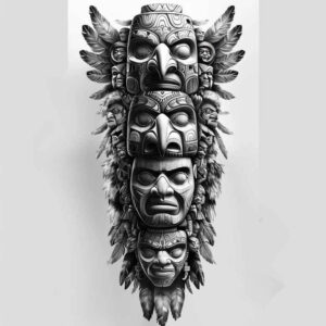 native-feathers – tattoo design ideas free ai generated – realism-glass-effect – for-lower-arm – Gallery: other-native-americans-inkby-ai