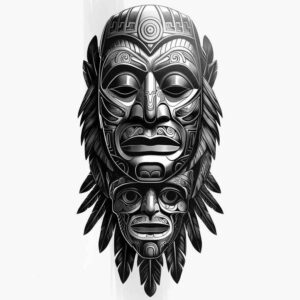 native-geometric-pattern – tattoo design ideas free ai generated – realism-realistic-dimension – for-full-back – Gallery: other-native-americans-inkby-ai
