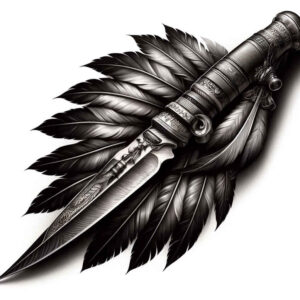 native-geometric-pattern – tattoo design ideas free ai generated – realism-reflection-effect – for-lower-back – Gallery: other-native-americans-inkby-ai