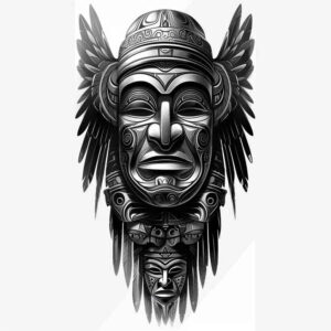 native-geometric-tattoos – tattoo design ideas free ai generated – realism-skin-texture – for-behind-ear – Gallery: other-native-americans-inkby-ai