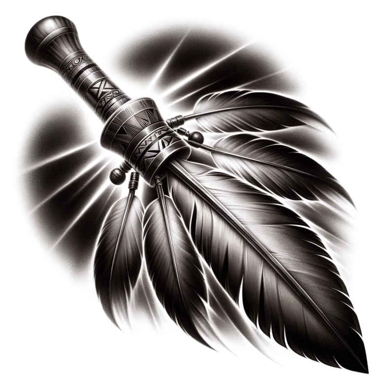 native-headdress – tattoo design ideas free ai generated – realism-high-definition – for-lower-chest – Gallery: other-native-americans-inkby-ai