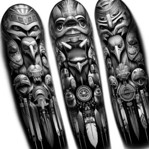 native-history-for-men – tattoo design ideas free ai generated – neotraditional-refined-lines – for-hip – Gallery: other-native-americans-inkby-ai