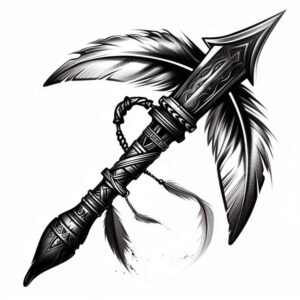 native-life-symbols – tattoo design ideas free ai generated – neotraditional-clean-fill – for-arm – Gallery: other-native-americans-inkby-ai