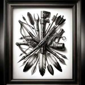 native-masks – tattoo design ideas free ai generated – realism-tactile-shading – for-upper-back – Gallery: other-native-americans-inkby-ai