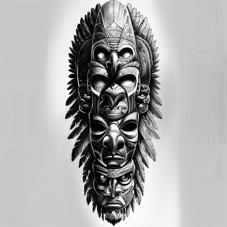 native-motifs – tattoo design ideas free ai generated – realism-realistic-shadowing – for-inner-arm – Gallery: other-native-americans-inkby-ai