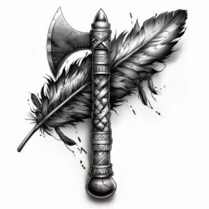 native-peace-symbols – tattoo design ideas free ai generated – realism-smooth-blackwork – for-hip – Gallery: other-native-americans-inkby-ai