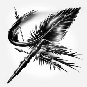 native-power-symbol – tattoo design ideas free ai generated – neotraditional-vivid-gradients – for-upper-back – Gallery: other-native-americans-inkby-ai