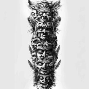 native-spirit – tattoo design ideas free ai generated – surrealism-abstract – for-back – Gallery: other-native-americans-inkby-ai