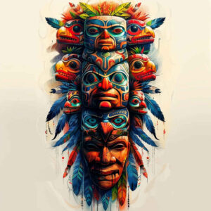 native-spiritual-culture – tattoo design ideas free ai generated – neotraditional-modern-classic – for-lower-back – Gallery: other-native-americans-inkby-ai