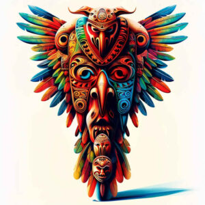 native-spiritual-culture – tattoo design ideas free ai generated – realism-contrast-play – for-lower-thigh – Gallery: other-native-americans-inkby-ai