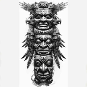 native-spirituality – tattoo design ideas free ai generated – realism-realistic-lighting – for-upper-chest – Gallery: other-native-americans-inkby-ai