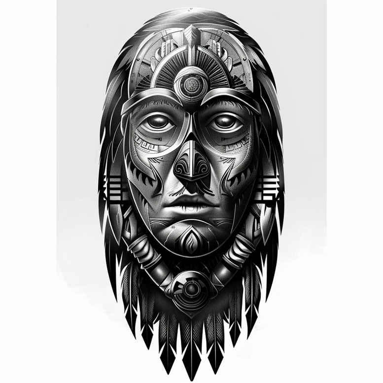 native-story – tattoo design ideas free ai generated – realism-true-to-life – for-side-torso – Gallery: other-native-americans-inkby-ai