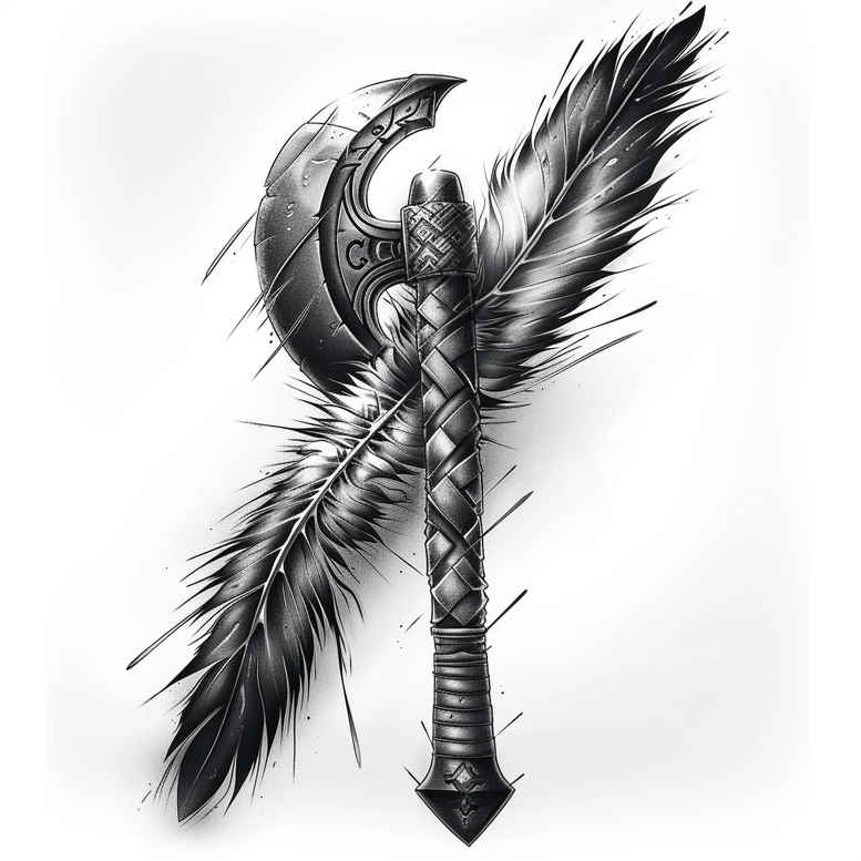 native-symbol – tattoo design ideas free ai generated – neotraditional-color-overlays – for-ankle – Gallery: other-native-americans-inkby-ai