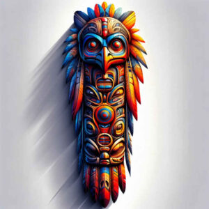 native-tattoos – tattoo design ideas free ai generated – neotraditional-vivid-color – for-behind-ear – Gallery: other-native-americans-inkby-ai