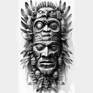native-tradition – tattoo design ideas free ai generated – realism-precise-anatomy – for-neck – Gallery: other-native-americans-inkby-ai