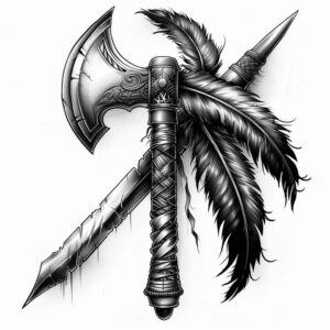 native-tribal-marks – tattoo design ideas free ai generated – neotraditional-dynamic-color – for-abdomen – Gallery: other-native-americans-inkby-ai