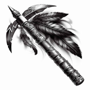 native-tribal-marks – tattoo design ideas free ai generated – neotraditional-subtle-tone – for-outer-arm – Gallery: other-native-americans-inkby-ai