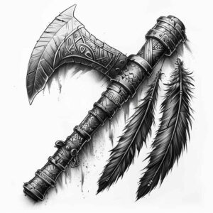 native-tribe – tattoo design ideas free ai generated – neotraditional-soft-shadows – for-side – Gallery: other-native-americans-inkby-ai