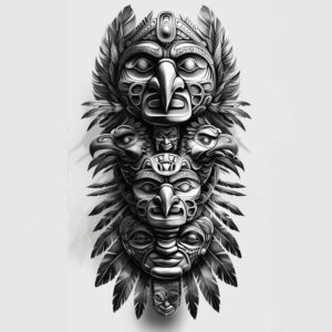 native-warrior – tattoo design ideas free ai generated – surrealism-displaced-objects – for-back – Gallery: other-native-americans-inkby-ai