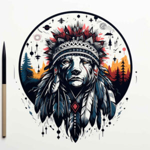other-native-americans tattoo design ideas Realism precise gradient ancestral represents endurance