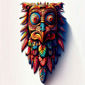 other-native-americans tattoo design ideas Surrealism shimmering forms ceremonial for collarbone
