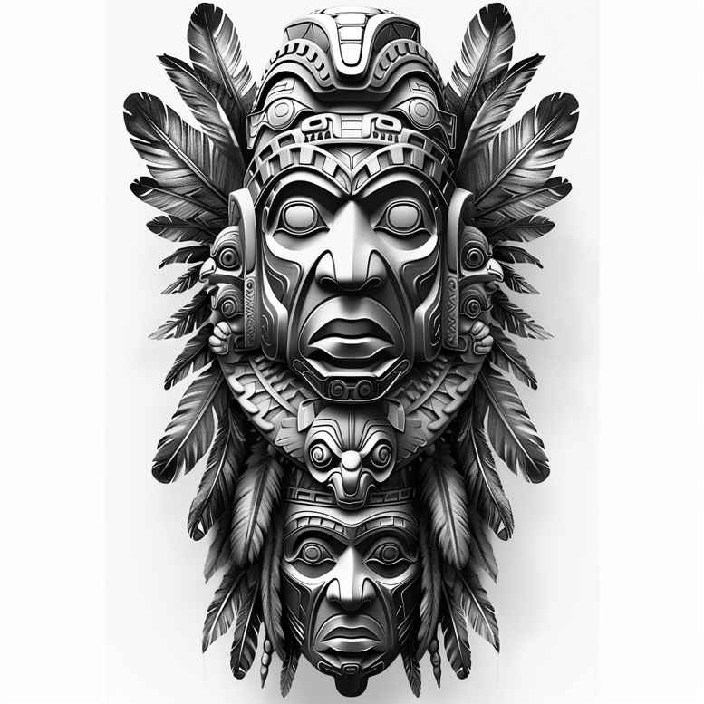 other-native-americans tattoo design ideas strong outlines detailed linework represents courage