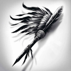 other-native-americans tattoo design ideas Surrealism fantastical elements feathers for palm