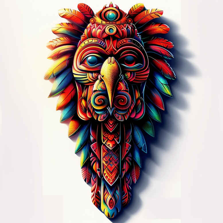 other-native-americans tattoo design ideas Realism smooth gradients ritualistic for knee