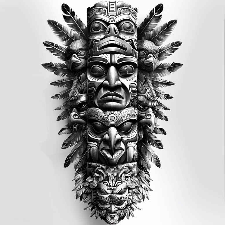 other-native-americans tattoo design ideas textured fills ritualistic for lower back