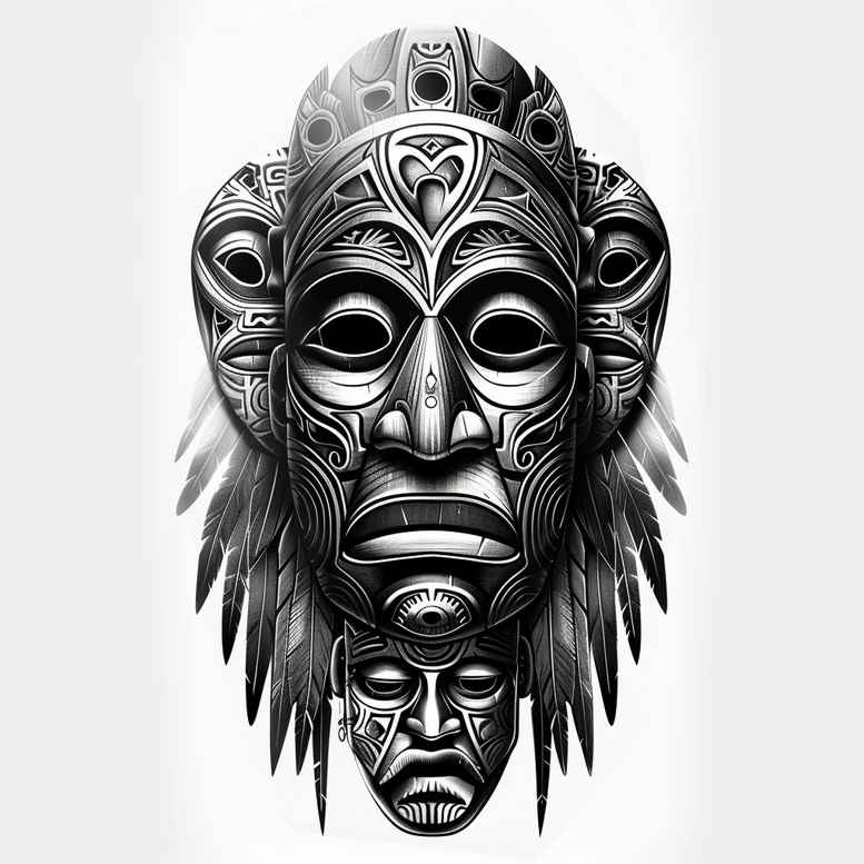 other-native-americans tattoo design ideas fine-line ritualistic for lower leg