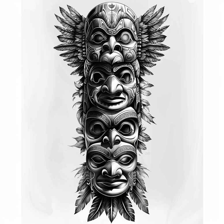 other-native-americans tattoo design ideas bold color blocks traditional tattoos courage and power