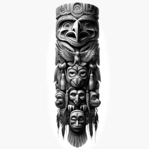 other-native-americans tattoo design ideas realistic contrast tribal symbols resilience and power