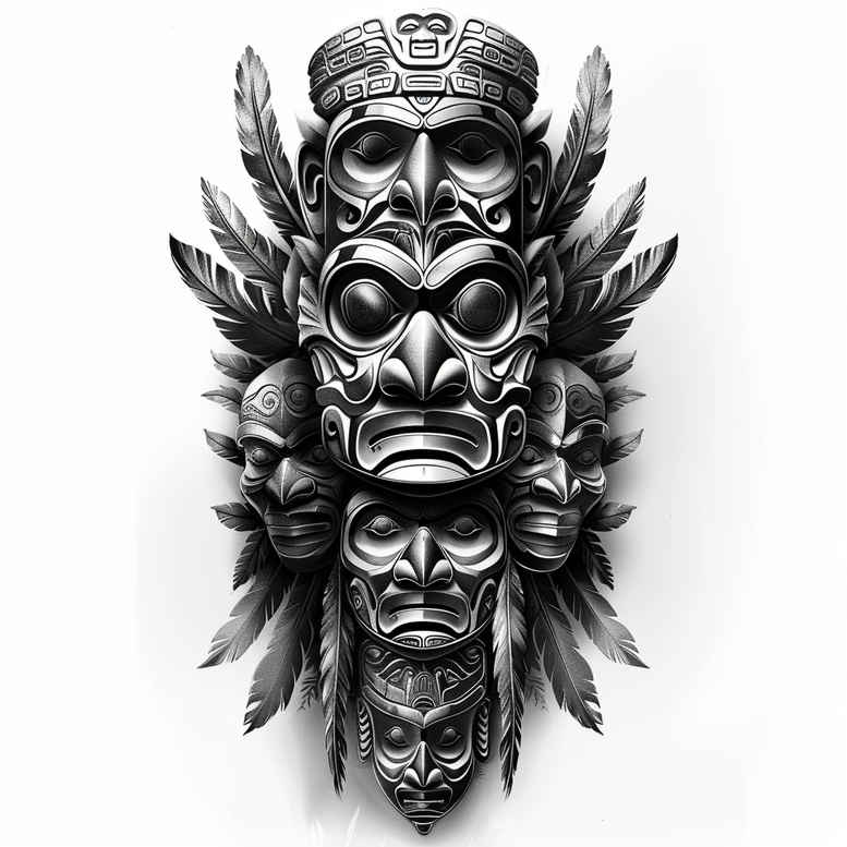 other-native-americans tattoo design ideas Realism inner glow warrior motifs for spine