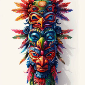 totem – tattoo design ideas free ai generated – realism-dimensional-ink – for-triceps – Gallery: other-native-americans-inkby-ai