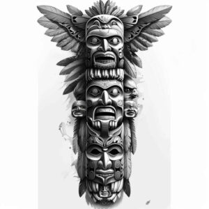 totem – tattoo design ideas free ai generated – realism-moist-effect – for-triceps – Gallery: other-native-americans-inkby-ai