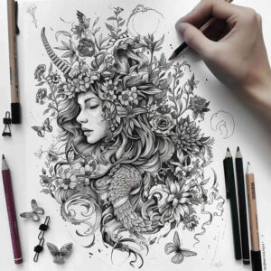airy – tattoo design ideas free ai generated – realism-depth-shading – for-fingers – Gallery: other-other-inkby-ai