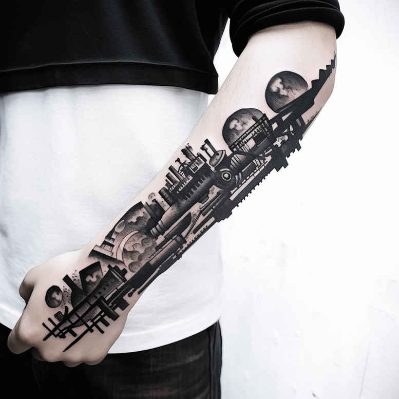 basic – tattoo design ideas free ai generated – realism-living-skin – for-chest – Gallery: other-other-inkby-ai