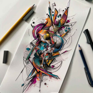delicate – tattoo design ideas free ai generated – realism-contrast-ink – for-temple – Gallery: other-other-inkby-ai