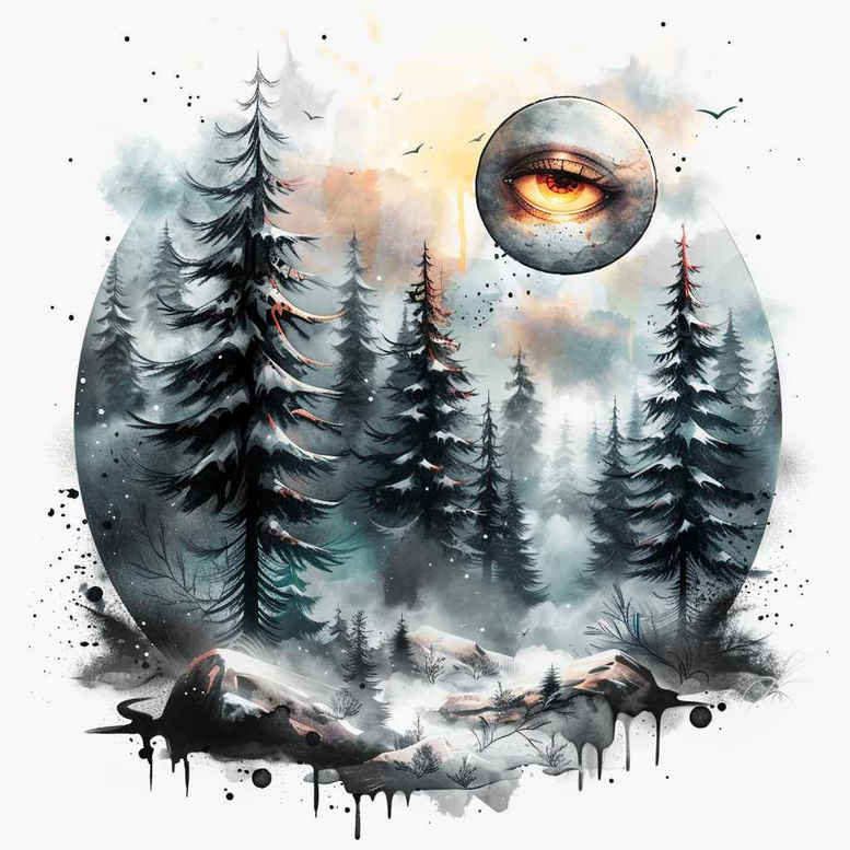 delicate – tattoo design ideas free ai generated – surrealism-psychedelic – for-knee – Gallery: other-other-inkby-ai
