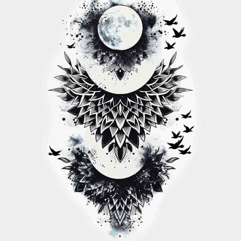 iconic – tattoo design ideas free ai generated – realism-tactile-shading – for-lower-thigh – Gallery: other-other-inkby-ai