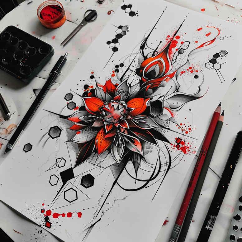 micro-tattoo – tattoo design ideas free ai generated – realism-highlighted-contrast – for-collarbone – Gallery: other-other-inkby-ai