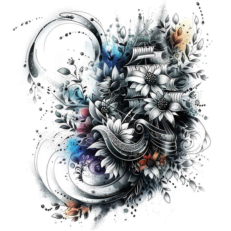 miniature – tattoo design ideas free ai generated – realism-moist-gloss – for-lower-thigh – Gallery: other-other-inkby-ai