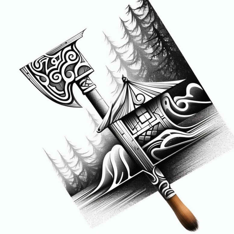 no-background – tattoo design ideas free ai generated – neotraditional-bold-texture – for-toe – Gallery: other-other-inkby-ai