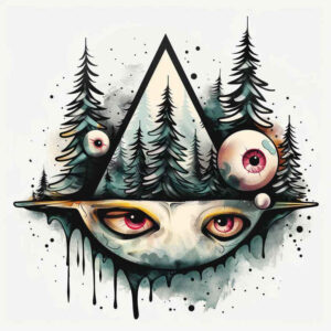 no-shading – tattoo design ideas free ai generated – surrealism-shimmering-forms – for-back-shoulder – Gallery: other-other-inkby-ai