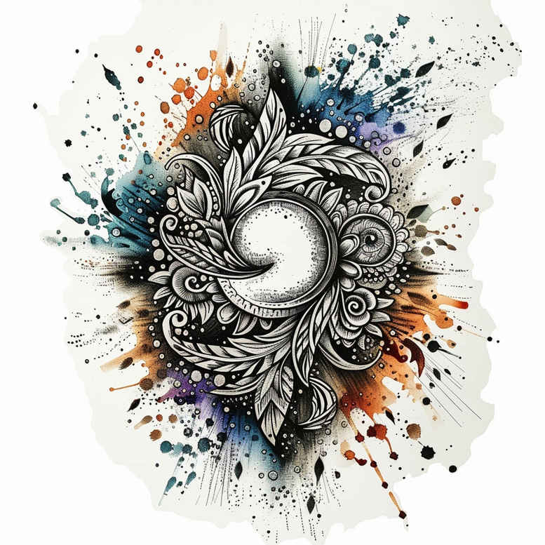 outline-only – tattoo design ideas free ai generated – realism-hyper-detail – for-shoulder-blade – Gallery: other-other-inkby-ai