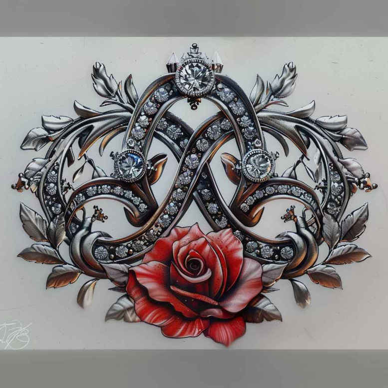 pristine – tattoo design ideas free ai generated – neotraditional-bold-texture – for-thigh – Gallery: other-other-inkby-ai