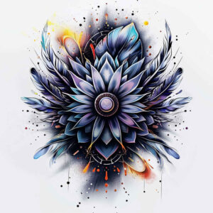 punctual – tattoo design ideas free ai generated – neotraditional-soft-blending – for-thigh – Gallery: other-other-inkby-ai