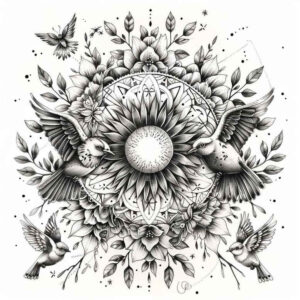 pure-design – tattoo design ideas free ai generated – neotraditional-precise-lines – for-chest – Gallery: other-other-inkby-ai